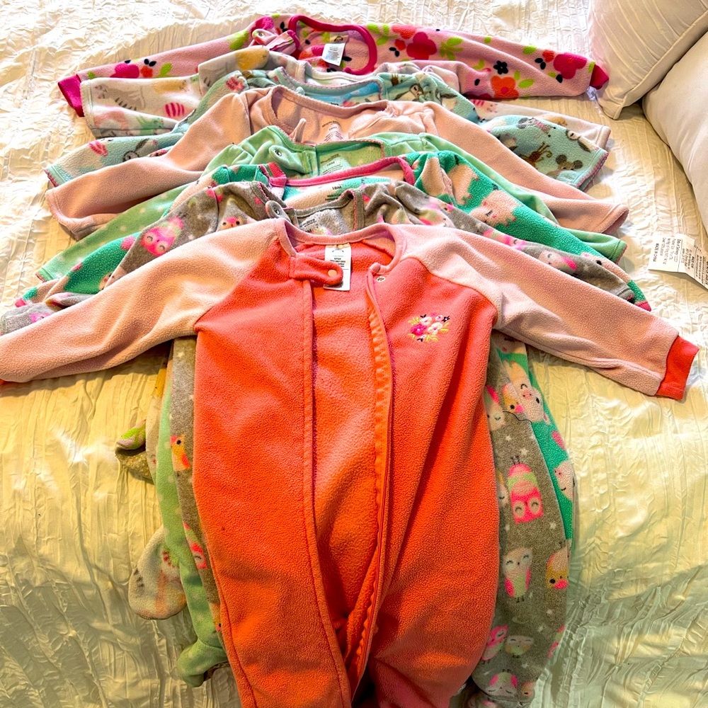 Baby girl all sleepers.